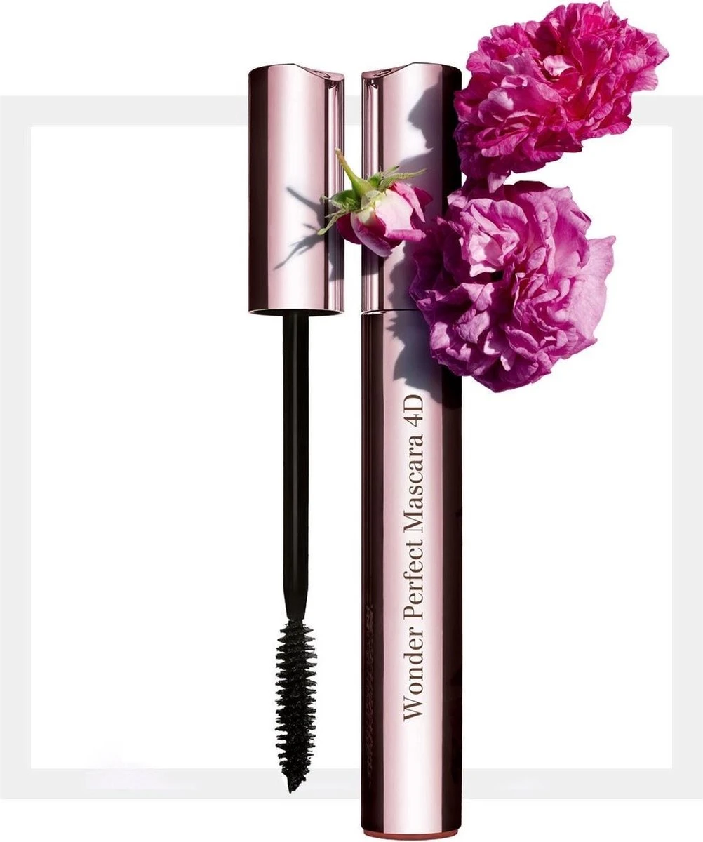 Clarins Wonder Perfect Mascara 4D Mascara - 01 Perfect Black - Zwart 6 Clarins Wonder Perfect Mascara 4D Mascara - 01 Perfect Black - Zwart - Afbeelding 6