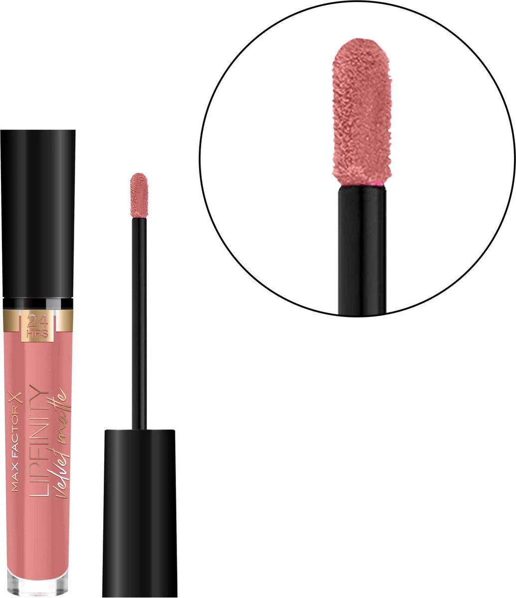 Max Factor Lipfinity Velvet Matte Lippenstift - 045 Posh Pink Nude 3 Max Factor Lipfinity Velvet Matte Lippenstift - 045 Posh Pink Nude - Afbeelding 3