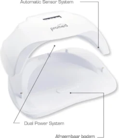 Promed UVL-54 , Allround UV / LED Lamp Voor Nagels, Incl. Infrarood Sensor En Timer. Met High-Definition-LED's, Voorzien Van ' Anti-Heat-Funktion ' / ' Painless Function'' En Dual Power Systeem. -Cosmeticawinkel 1037x1200 3