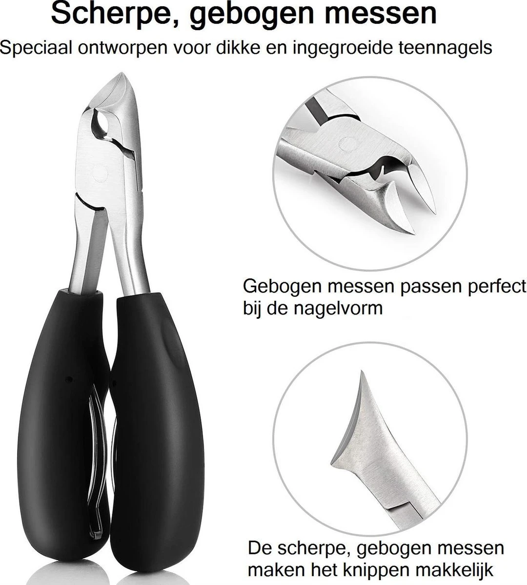 Merkloos Nageltang Met Gebogen Bek + Vijl - Nagelknipper Set - Pedicure Set 7 Merkloos Nageltang Met Gebogen Bek + Vijl - Nagelknipper Set - Pedicure Set - Afbeelding 7