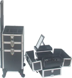 VDD Aluminium Visagie Kappers Koffer Trolley - Make-up Schmink Nagel Koffer Trolley - Zwart 8 VDD Aluminium Visagie Kappers Koffer Trolley - Make-up Schmink Nagel Koffer Trolley - Zwart -Cosmeticawinkel 1112x1200 4