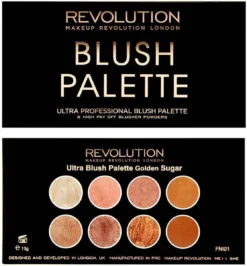 MAKEUP REVOLUTION Ultra Blush Palette Golden Sugar, 13 G 7 MAKEUP REVOLUTION Ultra Blush Palette Golden Sugar, 13 G -Cosmeticawinkel 1114x1200