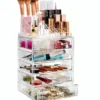 Merkloos XL Make-Up Organizer - 22 Opbergvakken - Tweedelig - Acryl