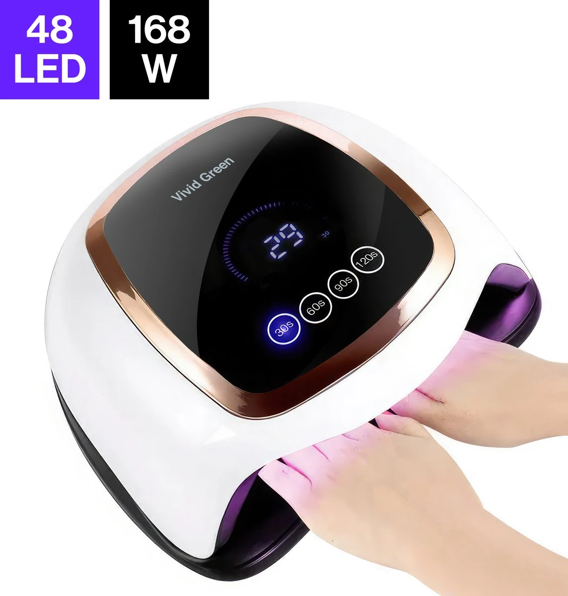 Vivid Green UV Lamp Gelnagels - Led Nagellamp - Gellak Nagel Lamp - Nageldroger - Naggellak Droger - Nagels - 168W 1 Vivid Green UV Lamp Gelnagels - Led Nagellamp - Gellak Nagel Lamp - Nageldroger - Naggellak Droger - Nagels - 168W