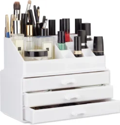 Relaxdays Make-up Organizer Klein - Stapelbaar - Sieradendoosje - Cosmetica - Opbergbox - Wit 28 Relaxdays Make-up Organizer Klein - Stapelbaar - Sieradendoosje - Cosmetica - Opbergbox - Wit -Cosmeticawinkel 1154x1200 10