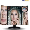 Make-Up Spiegel Met LED Verlichting - Zwart - Vergrootspiegels - Cosmetica/ Visagie Spiegel - 180° Draaibaar - Werkt Op AAA Batterijen én USB - Inclusief USB Kabel