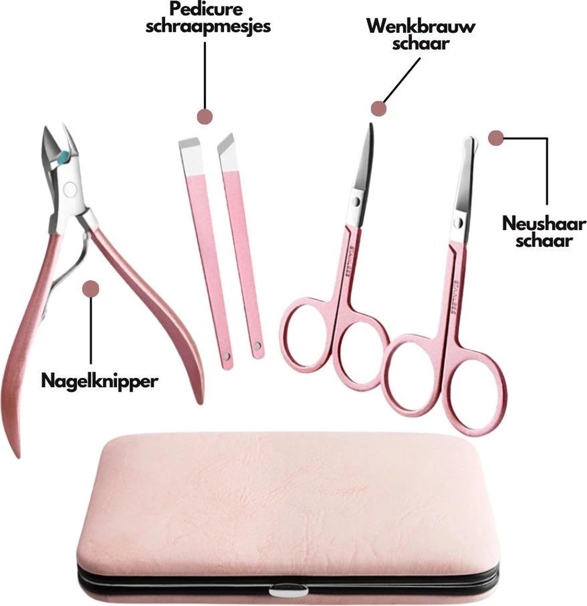 ⭐ATV PERFECTUM Luxe 18-delige - Manicure Set - Met Lederen Opbergetui - Manicureset - Nagelschaartje - Manicuresetje 7 ⭐ATV PERFECTUM Luxe 18-delige - Manicure Set - Met Lederen Opbergetui - Manicureset - Nagelschaartje - Manicuresetje - Afbeelding 7