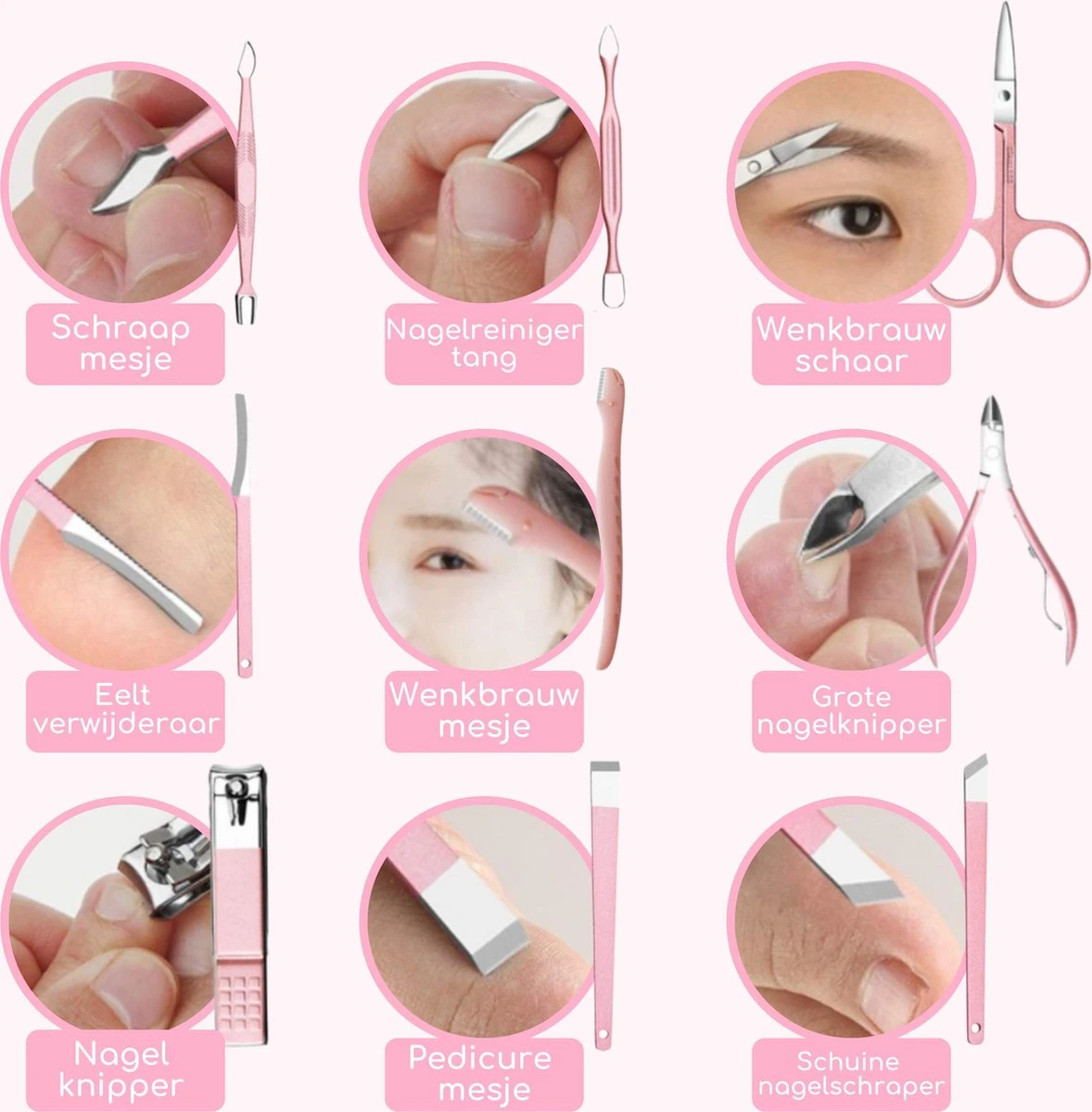 ⭐ATV PERFECTUM Luxe 18-delige - Manicure Set - Met Lederen Opbergetui - Manicureset - Nagelschaartje - Manicuresetje 3 ⭐ATV PERFECTUM Luxe 18-delige - Manicure Set - Met Lederen Opbergetui - Manicureset - Nagelschaartje - Manicuresetje - Afbeelding 3