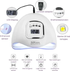 Merkloos Daniqqi - 80 Watt UV LED Lamp Nagels - 45 Leds Nagellamp - Wit -Cosmeticawinkel 1185x1200 4