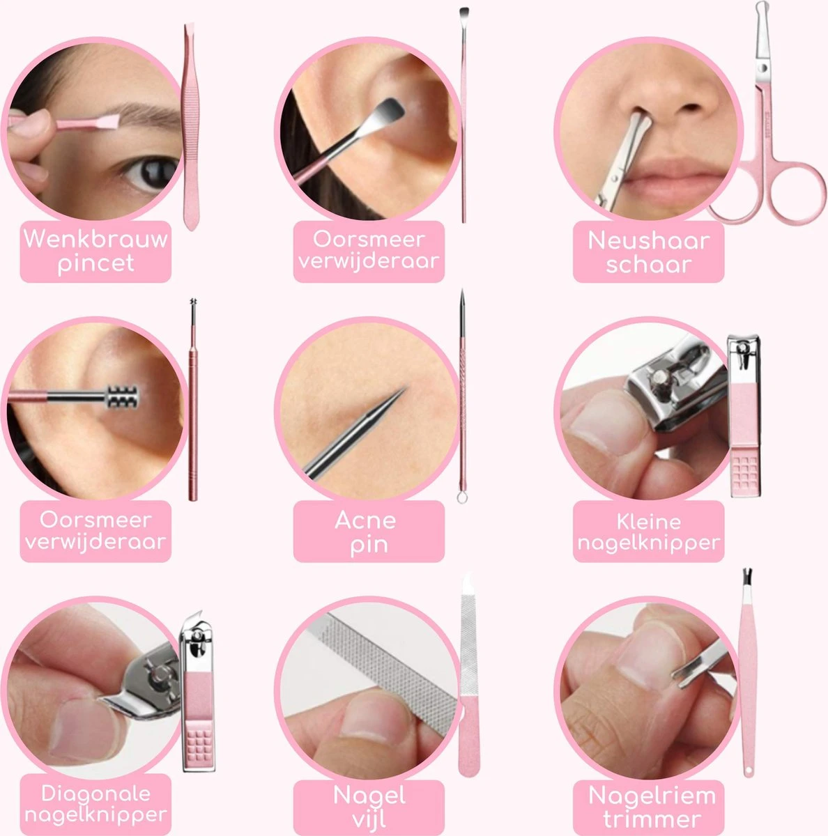 ⭐ATV PERFECTUM Luxe 18-delige - Manicure Set - Met Lederen Opbergetui - Manicureset - Nagelschaartje - Manicuresetje 2 ⭐ATV PERFECTUM Luxe 18-delige - Manicure Set - Met Lederen Opbergetui - Manicureset - Nagelschaartje - Manicuresetje - Afbeelding 2