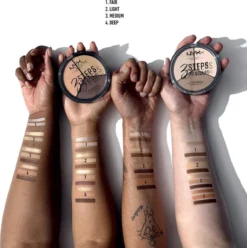 NYX Professional Makeup 3 Steps To Sculpt Face Sculpting Palette - Light 3STS02 - Highlighter En Contouring Make-up - 15 Gr 8 NYX Professional Makeup 3 Steps To Sculpt Face Sculpting Palette - Light 3STS02 - Highlighter En Contouring Make-up - 15 Gr -Cosmeticawinkel 1193x1200