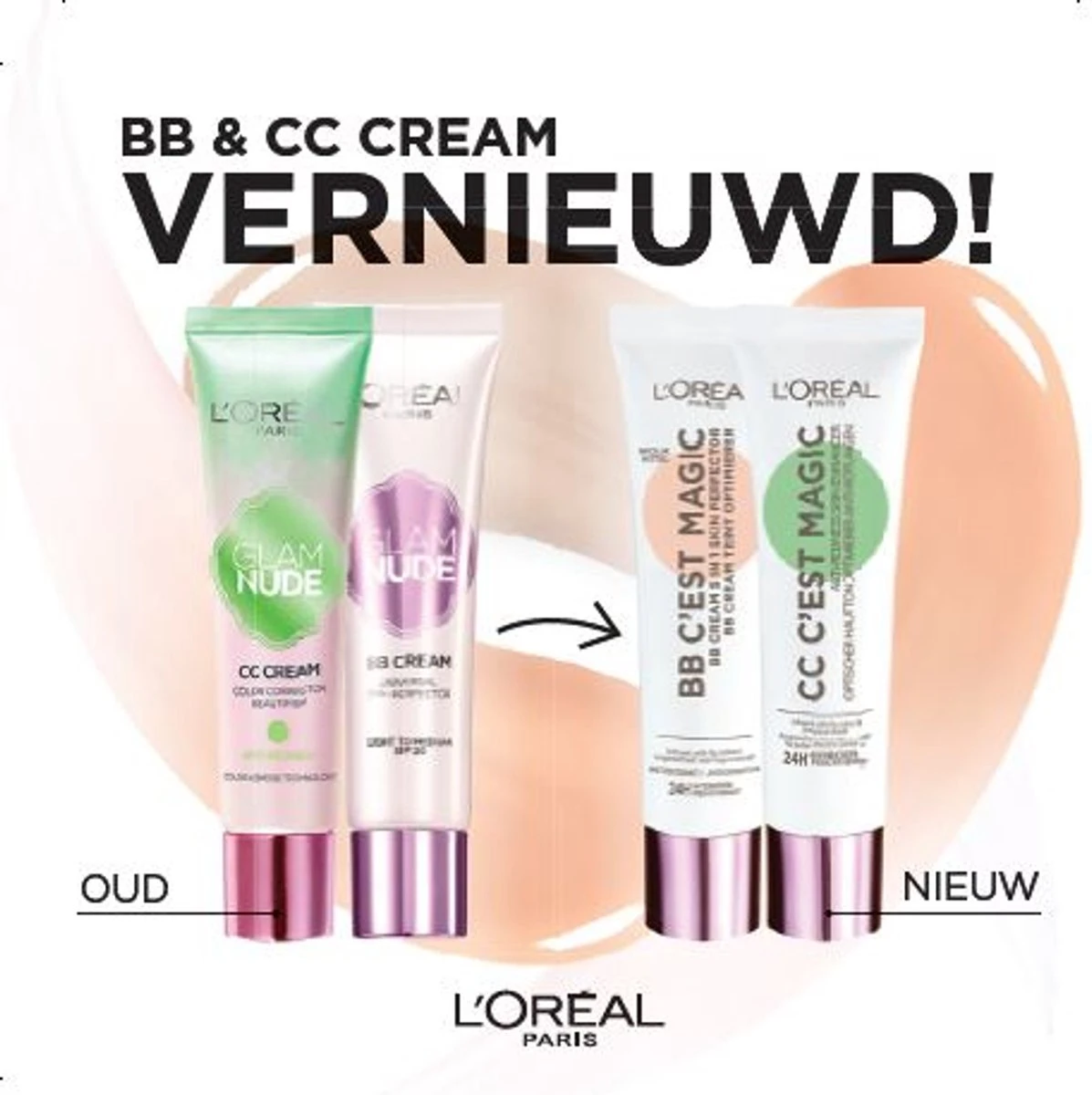 L’Oréal Paris - C'est Magic - Anti-roodheid Crème - CC Cream - 30 Ml 2 L’Oréal Paris - C'est Magic - Anti-roodheid Crème - CC Cream - 30 Ml - Afbeelding 2