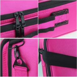 Cosmetica Koffer - Make-up Koffer Met Verstelbare Vakken - Visagie En Nagelstyliste Beauty Koffer - 35x25x11CM - Roze -Cosmeticawinkel 1197x1200 23