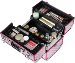 Homeza® Cosmetica Koffer - Make-up Doos - Visagie Koffer - Roze-Zilver 11 Homeza® Cosmetica Koffer - Make-up Doos - Visagie Koffer - Roze-Zilver -Cosmeticawinkel 1200x1010 3