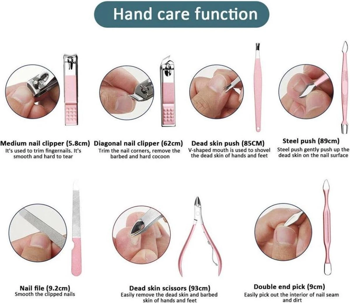 Luxe 18-delige Manicure Set - Manicure Pedicure Set- Nagelverzorging- Met Opbergetui 4 Luxe 18-delige Manicure Set - Manicure Pedicure Set- Nagelverzorging- Met Opbergetui - Afbeelding 4