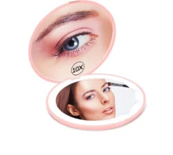 Fritzline© Make-up Spiegel | Compact | Tru-Daylight LED Verlichting | 10x Vergroting | Rond -Cosmeticawinkel 1200x1075 4