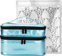 YONO Nagellak Tas - Nagelkoffer Beautycase - Cosmetica Koffer - Manicure Organizer - Blauw -Cosmeticawinkel 1200x1082 3