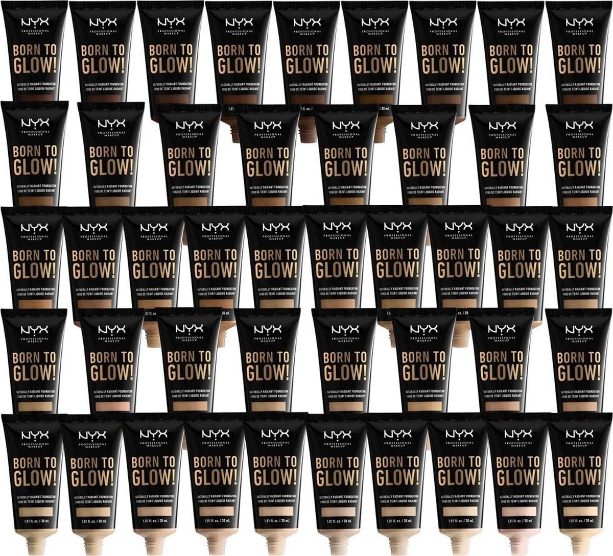 NYX Professional Makeup Born To Glow! Naturally Radiant Foundation - Tan BTGRF12 - Foundation - 30 Ml 5 NYX Professional Makeup Born To Glow! Naturally Radiant Foundation - Tan BTGRF12 - Foundation - 30 Ml - Afbeelding 5
