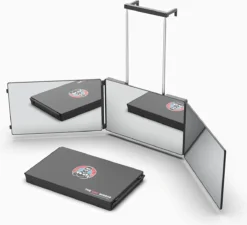 360 ° Graden Spiegel - SELF Cut Mirror System - DRIE Zijspiegel Voor Zelfknippend Haar Met In Hoogte Verstelbare Telescopische Haken (360 Spiegels Met LED-verlichting) (Slechts 360 Spiegels) -Cosmeticawinkel 1200x1095 4