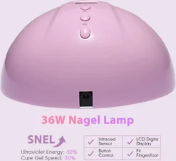 Merkloos Nagel UV Lamp Gelnagels - LED Lamp - Gellak - Nagellak Droger - Nagellak - 36W - Roze -Cosmeticawinkel 1200x1100 2