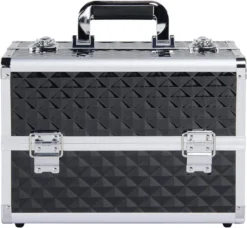 Make-upkoffer, Kapperskoffer, Cosmeticakoffer, Lege Nagelkoffer, Multikoffer, Afsluitbaar Voor Nageldesign/massageolie/fotoapparatuur, 34,7 X 22,2 X 25 Cm HMTM-YAHEE-411176
