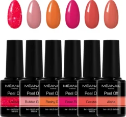 Méanail - Gellak Peel Off - Cruelty Free - 6 X 8ml - Gel Nagellak - Candy