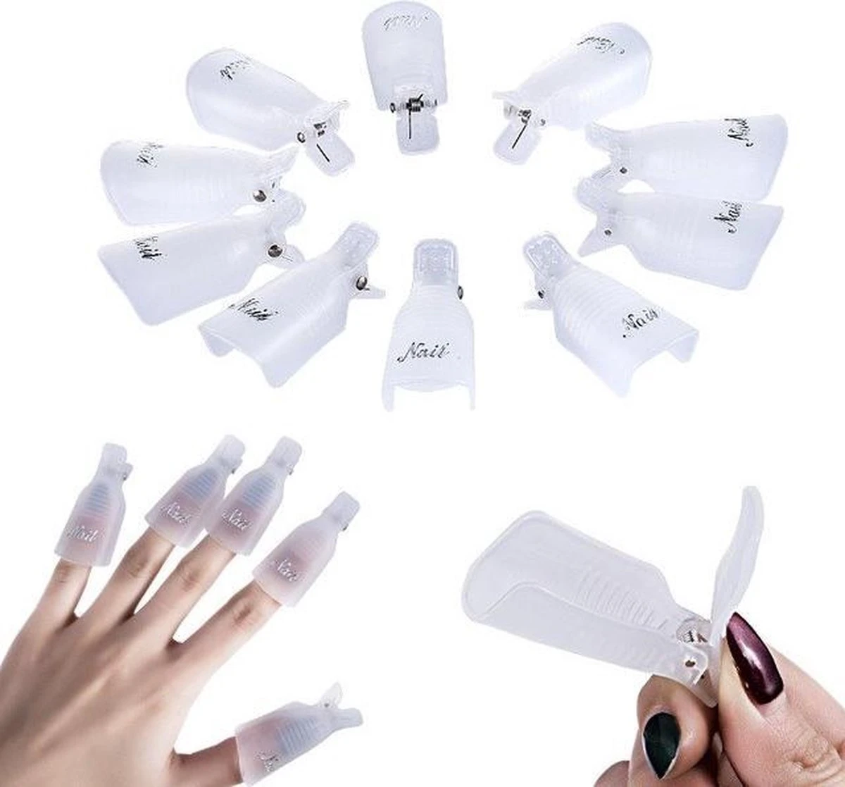 Nagellak Remover Clips Set - Soak Off Clips - Gellak Verwijderen - Soak Off Nailclips - Wit 1 Nagellak Remover Clips Set - Soak Off Clips - Gellak Verwijderen - Soak Off Nailclips - Wit