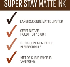 Maybelline SuperStay Matte Ink Lipstick - 260 Hazelnut Hypnotizer - Nude Lippenstift - 5 Ml 23 Maybelline SuperStay Matte Ink Lipstick - 260 Hazelnut Hypnotizer - Nude Lippenstift - 5 Ml -Cosmeticawinkel 1200x1135 2