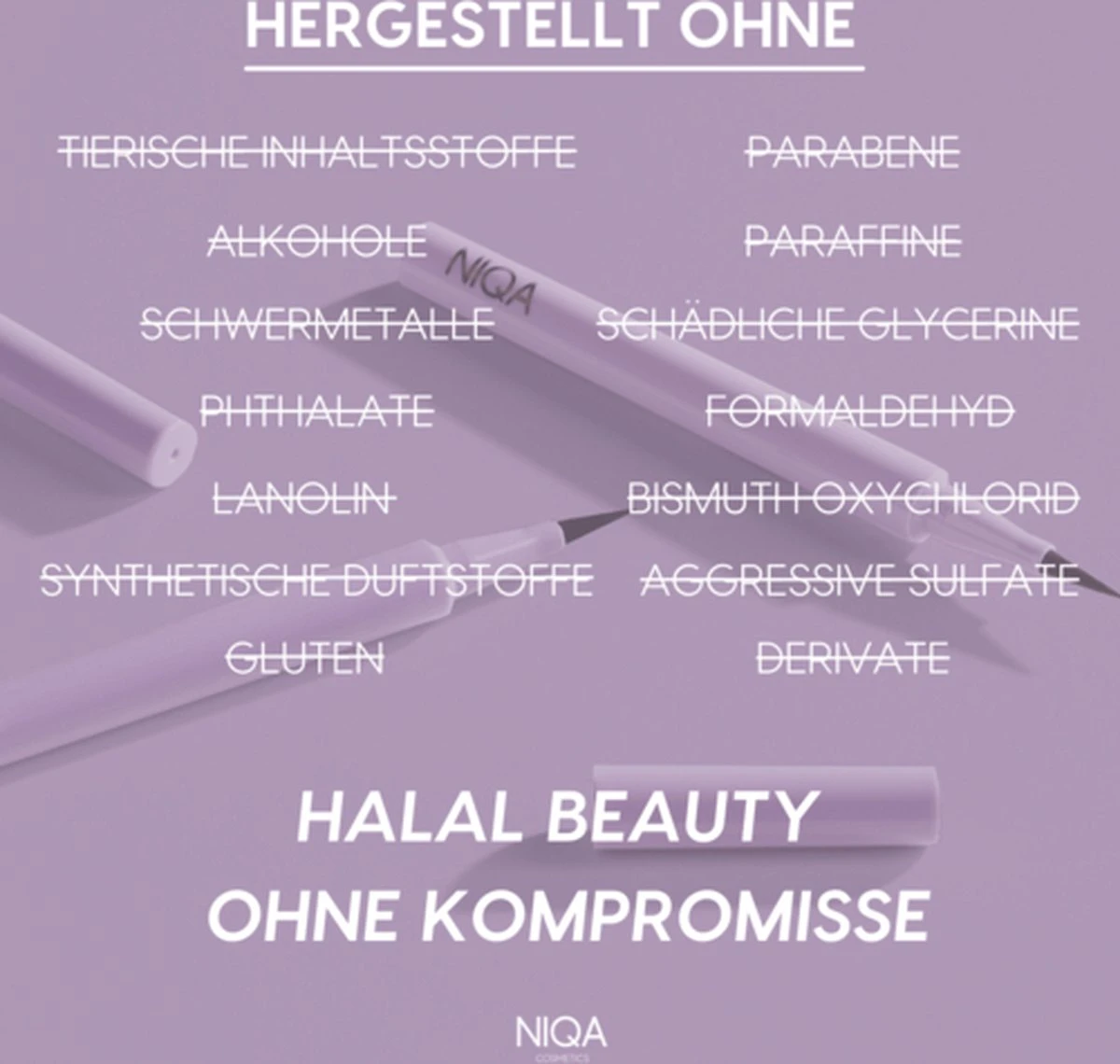 NIQA - Liquid Eyeliner Nightfall - Cat Eye Look - Vegan & Halal 6 NIQA - Liquid Eyeliner Nightfall - Cat Eye Look - Vegan & Halal - Afbeelding 6