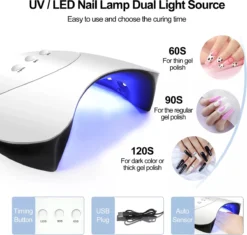 Royala M44X Gellak - Gellak Starterspakket 15 Kleuren - Gellak - Gellak Set - UV LED Lamp 36W - Manicure - Nagellak - Nail Art - 15 Kleuren Gel Polish - Nagellakset - Gellakset -Cosmeticawinkel 1200x1140 6
