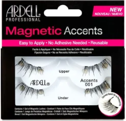 Ardell Professional Magnetic Double Strip Accents Lashes - 001 Accents - Magnetische Nepwimpers - Set Kunstwimpers - Zwart