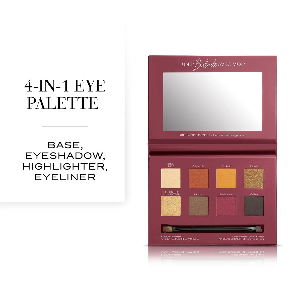 Bourjois Beau Regard Oogschaduw Palette - 03 Quai De Seine Sunset Edition 15 Bourjois Beau Regard Oogschaduw Palette - 03 Quai De Seine Sunset Edition - Afbeelding 15