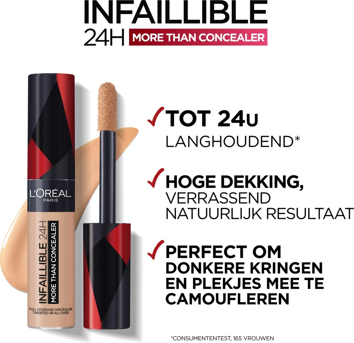 L'Oréal Paris - Infaillible More Than Concealer - 328 Linen - Langhoudende Concealer Met Een Hoge Dekking - 11ml 5 L'Oréal Paris - Infaillible More Than Concealer - 328 Linen - Langhoudende Concealer Met Een Hoge Dekking - 11ml - Afbeelding 5