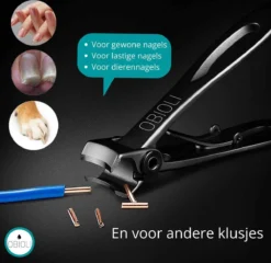 Obioli ™ Nagelknipper Set - Luxe Cadeau Doos Voor Mannen En Vrouwen - Nageltang - Nagelschaar - Kalknagels - Teennagel - Met Nagelvijl - Zwart - Groot - Gift Box -Cosmeticawinkel 1200x1167 41