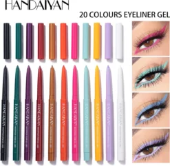 HANDAIYAN Sneldrogend Waterdicht En Niet Gemakkelijk Uit Te Vegen Kleur Eyeliner 20 Kleuren -Cosmeticawinkel 1200x1173 23