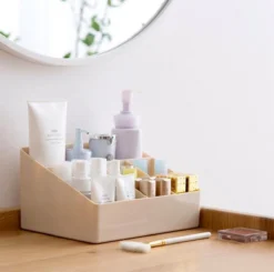 Merkloos Make-Up Organizers - Opbergdoos - Cosmetica - Beige - Sieraden - Nagelak - Make Up Organizer - Make Up Organizers