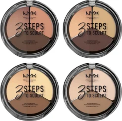 NYX Professional Makeup 3 Steps To Sculpt Face Sculpting Palette - Light 3STS02 - Highlighter En Contouring Make-up - 15 Gr 9 NYX Professional Makeup 3 Steps To Sculpt Face Sculpting Palette - Light 3STS02 - Highlighter En Contouring Make-up - 15 Gr -Cosmeticawinkel 1200x1192 2