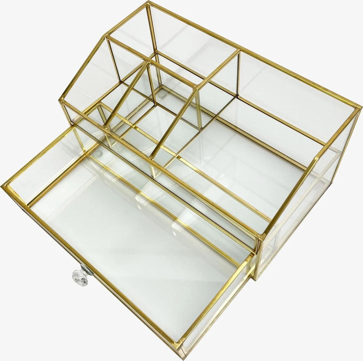 Make Up Organizer Stella | Goud| Cosmetica Organizer|sieraden Organizer | Make Up Organizer | Beautybox | Vitrine Boxje | Glazen Box |Makeup Organizer |Beauty Organizer | Makeupbox |Organizer | Storage Box |Make-uporganizer| Opbergdoos | Sieradendoos 5 Make Up Organizer Stella | Goud| Cosmetica Organizer|sieraden Organizer | Make Up Organizer | Beautybox | Vitrine Boxje | Glazen Box |Makeup Organizer |Beauty Organizer | Makeupbox |Organizer | Storage Box |Make-uporganizer| Opbergdoos | Sieradendoos - Afbeelding 5