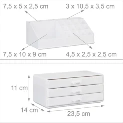 Relaxdays Make-up Organizer Klein - Stapelbaar - Sieradendoosje - Cosmetica - Opbergbox - Wit 29 Relaxdays Make-up Organizer Klein - Stapelbaar - Sieradendoosje - Cosmetica - Opbergbox - Wit -Cosmeticawinkel 1200x1198 39