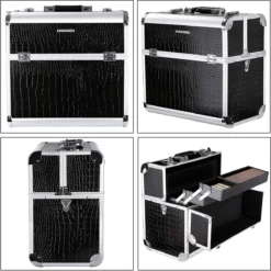 A.T. Shop Cosmeticakoffer, Make-up Koffer, Beauty Case, Bewaren Van Make-up, Nagellak. Zwart -Cosmeticawinkel 1200x1198 45