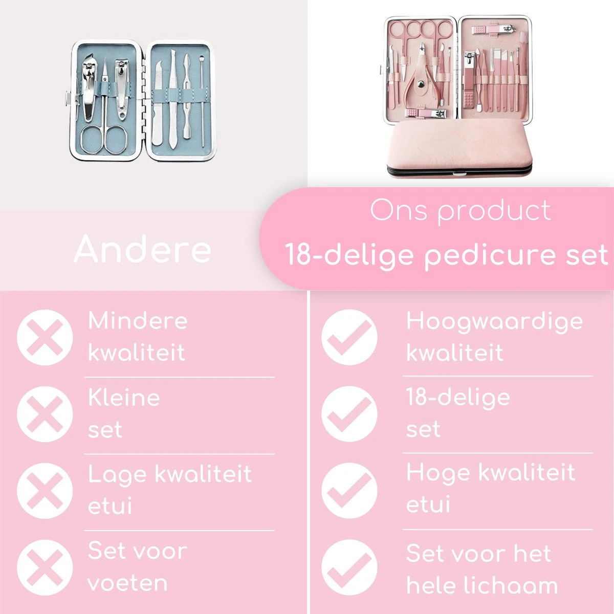 ⭐ATV PERFECTUM Luxe 18-delige - Manicure Set - Met Lederen Opbergetui - Manicureset - Nagelschaartje - Manicuresetje 11 ⭐ATV PERFECTUM Luxe 18-delige - Manicure Set - Met Lederen Opbergetui - Manicureset - Nagelschaartje - Manicuresetje - Afbeelding 11