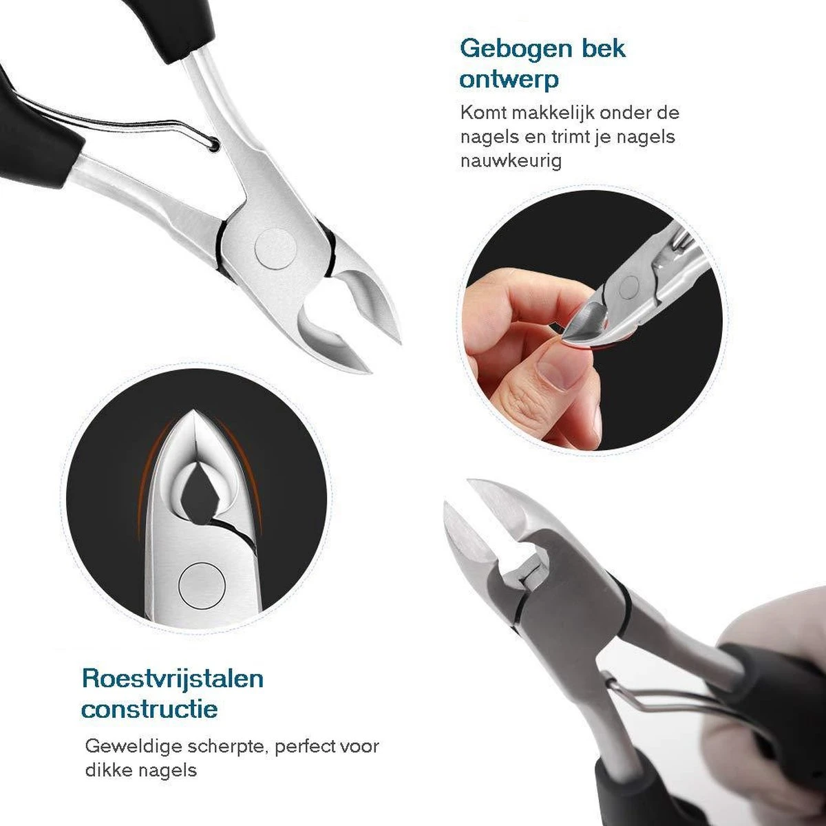 Merkloos Nageltang Met Gebogen Bek + Vijl - Nagelknipper Set - Pedicure Set 1 Merkloos Nageltang Met Gebogen Bek + Vijl - Nagelknipper Set - Pedicure Set