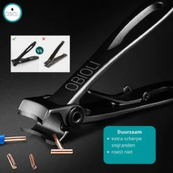 Obioli ™ Nagelknipper Set - Luxe Cadeau Doos Voor Mannen En Vrouwen - Nageltang - Nagelschaar - Kalknagels - Teennagel - Met Nagelvijl - Zwart - Groot - Gift Box -Cosmeticawinkel 1200x1200 1101