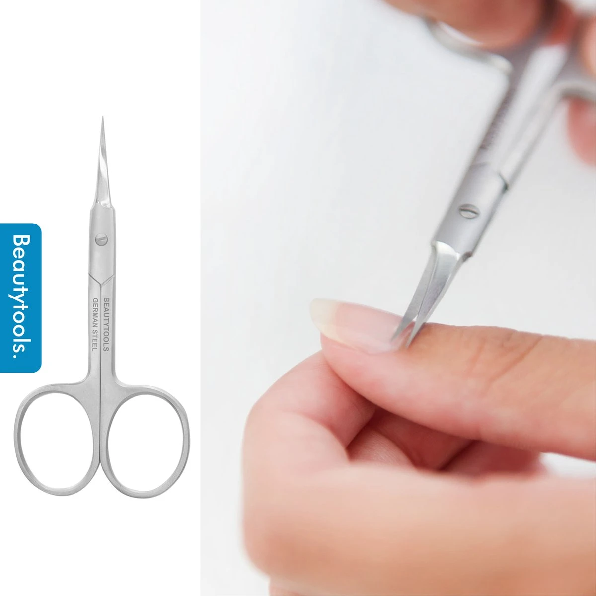 BeautyTools Professionele Nagelriem Knipper - Schaar Voor Nagelriemen En Nagelvellen - Pedicure / Manicure Schaar - Fijn Gebogen Snijvlak - INOX (9.5 Cm) (NS-2120) 4 BeautyTools Professionele Nagelriem Knipper - Schaar Voor Nagelriemen En Nagelvellen - Pedicure / Manicure Schaar - Fijn Gebogen Snijvlak - INOX (9.5 Cm) (NS-2120) - Afbeelding 4