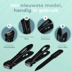 Nagelknipper Set Met Nagelvijl - Nagelset Tegen Kalknagels - Nageltang - Teennagelknipper - Ingegroeide Teennagel - Kalknagel -Schimmelnagel -Cosmeticawinkel 1200x1200 1112