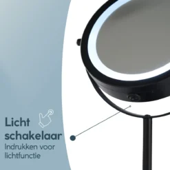 DAY Make-up Spiegel Met Verlichting - LED - 360° Draaibaar - Dubbelzijdig - 5x Vergroting - Scheerspiegel -Cosmeticawinkel 1200x1200 1146