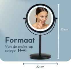 DAY Make-up Spiegel Met Verlichting - LED - 360° Draaibaar - Dubbelzijdig - 5x Vergroting - Scheerspiegel -Cosmeticawinkel 1200x1200 1147