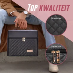 Make Up Koffer En Organizer - Beautycase Met Spiegel - Dames - Cosmetica En Visagie - Zwart 14 Make Up Koffer En Organizer - Beautycase Met Spiegel - Dames - Cosmetica En Visagie - Zwart -Cosmeticawinkel 1200x1200 1303