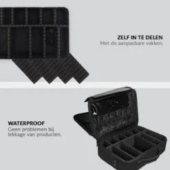Cosmetica Koffer - Make-up Koffer Met Verstelbare Vakken - Visagie En Nagelstyliste Beauty Koffer - 35x25x11CM -Cosmeticawinkel 1200x1200 1322