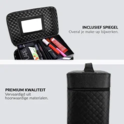 Confibel Make Up Koffer - Uitklapbaar - 5 Opbergbakken - Met Spiegel - Zwart -Cosmeticawinkel 1200x1200 1341